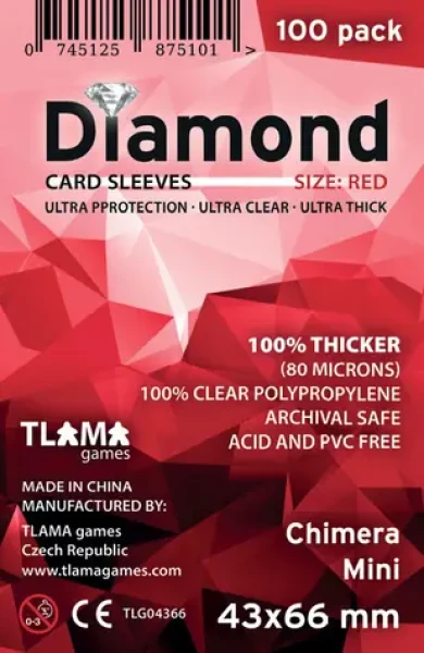 TLAMA hry Obaly na karty Diamond Red: Chimera Mini (43x66 mm) (80 mikrónov, 100 ks)