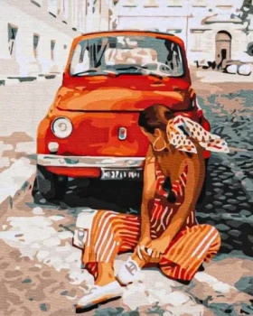 ASTRA Maľovanie podľa čísel: Spomienky na prázdniny, plátno na ráme 40x50 cm