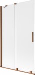 MEXEN/S - Velar dvojkrídlová posuvná vaňová zástena 110 x 150, dekor, meď kartáčovaná 896-110-000-31-65