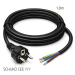 Napájací kábel SCHUKO CEE 7/7 (E/F) 1,8 m / Napájací kábel / meď / 3x1,0 mm2 (54597)