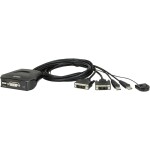 Aten CS-22D 2-port DVI KVM USB mini, integrované