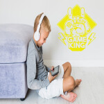 Veselá Stena Samolepka Game King Farba: oranžová, Veľkosť: 60 x 70 cm