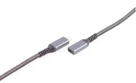 Shiverpeaks nabíjací kábel USB-C 90° / Nabíjací kábel / USB 3.2 / 100 W PD / textilný / 1 m (BS14-75014)