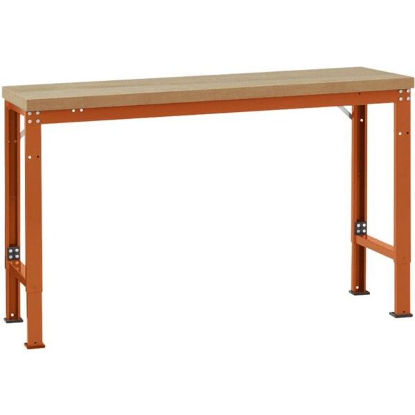 Manuflex WP6026.2001 Základný pracovný stôl PROFI špeciálny s plechovou krycou doskou, ŠxHxH = 1750 x 700 x 740 - 1040 mm; WP6026.2001