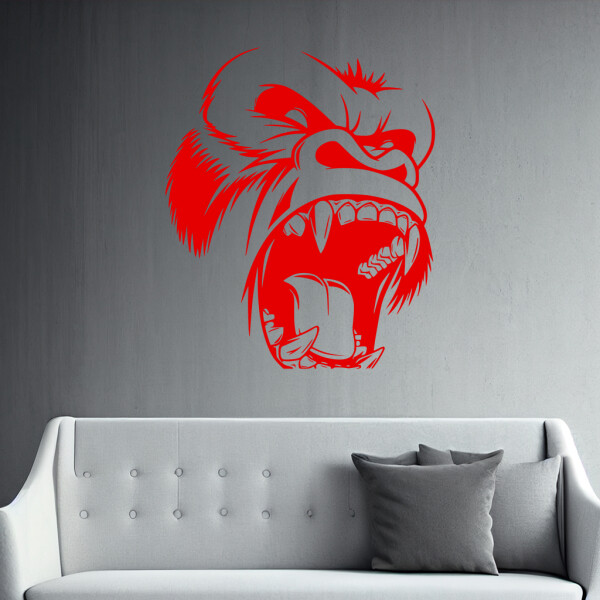 Veselá Stena Samolepka King Kong Farba: červená, Veľkosť: 80 x 67 cm