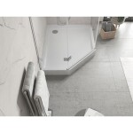 MEXEN - Flow+ päťboká sprchová vanička pravá 100 x 80, biela lesk 46P108010RH