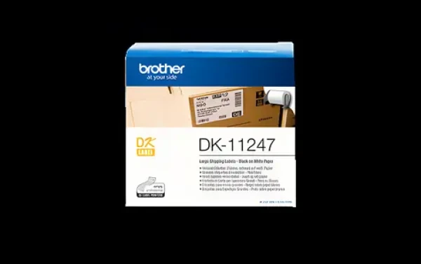 Brother DK-11247 / Originálne štítky / čierna na biele / 103 x 164 mm / 180 ks (DK11247)
