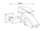 MEXEN/S - Libra DQ77 Set umývadlovej a vaňovej batérie s príslušenstvom, čierna 745113DQ77-70