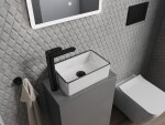 MEXEN - Nadiaumývadlo na dosku 36 x 23, bélá/čierna hrana 21613607