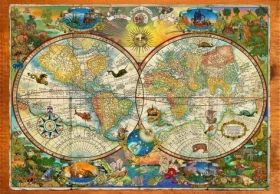 GRAFIKA Puzzle Mapa tvorov Krajina