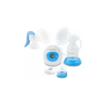 Esperanza ECM003B Gemelos odsávačka mlieka 2v1 bielo-modrá / elektrická / 3 druhy napájania / 150 ml (DIKESPLAK0003)