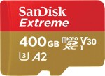 SanDisk Extreme microSDXC 400GB / UHS-I U3 V30 / čítanie: 160 MBs / zápis: 90MBs / vhodné pre 4K / dopredaj (SDSQXA1-400G-GN6MA)