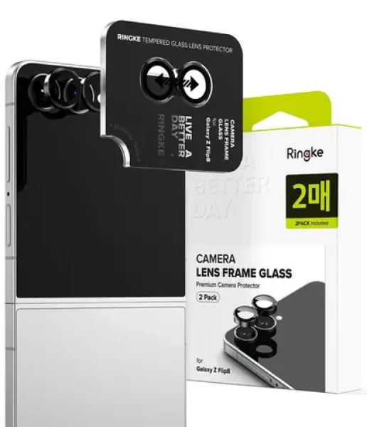 Ringke Camera Frame Protector čierna / Ochranný rámček fotoaparátu / Samsung Galaxy Z Flip 8 / 2 ks