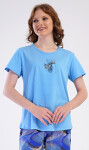 Dámske capri pyžamo Eliza modrá 1XL