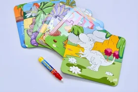 MAC TOYS Vyfarbovacie puzzle Zvieratká (M80092)