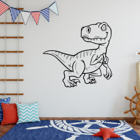 Veselá Stena Samolepka Dinosaurus Farba: čierna, Veľkosť: 60 x 56 cm