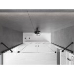 MEXEN/S - Velar Duo vaňová zástena posuvná 190 x 150, transparent, čierna 896-190-000-02-70