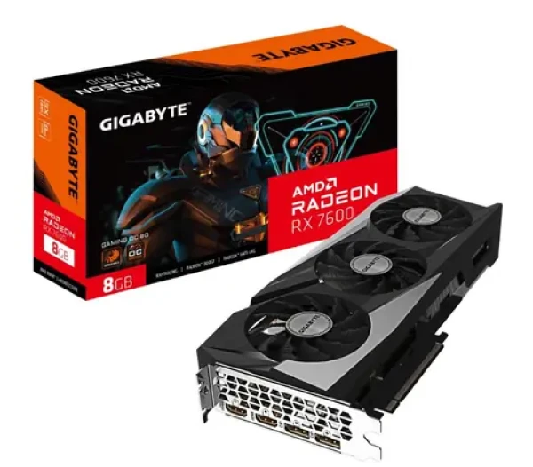 GIGABYTE RX 7600 GAMING OC / 1875-2754 MHz / 8GB D6 / 128-bit / 2x HDMI + 2x DP / 165W (8) / dopredaj (GV-R76GAMING OC-8GD)