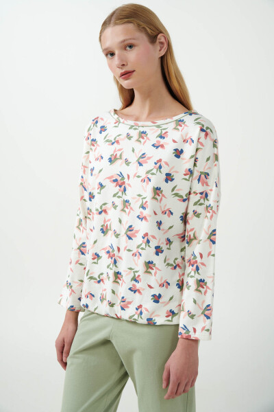 Vamp - Pastelové kvetinové pyžamo 21354 - Vamp green tea L