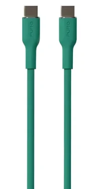 Puro Soft Silicone Cable tmavo zelená / Dátový kábel / USB-C - USB-C / 1,5 m (PUUSBCUSBCICONDKGRN)