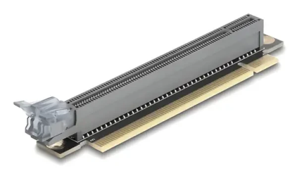 DeLock Riser karta PCIe x16 90° / Riser karta / Konektor x16 na slot x16 / Uhol 90° / Pre 1U skrine (81290)