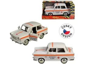 MaDe 98528 - Auto ambulancia retro na zotrvačník 6 x 17 x 8 cm