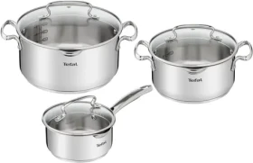 TEFAL Duetto+ G719S674 Sada riadu 6ks / 1x rajnica 16cm1.5L / 1x hrniec 20cm2.9L / 1x hrniec 24cm5L / 3x pokrievka (G719S674)