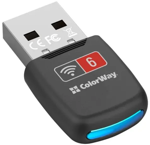 Colorway Wi-Fi 6 USB adaptér / Wi-Fi adaptér / USB-A / Wi-Fi 6 (CW-AD-W1)