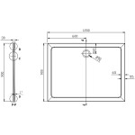 AQUALINE - TECMI sprchová vanička z liateho mramoru, obdĺžnik 120x90x3cm PQ12090