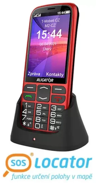 Aligator A830 Senior červený + nabíjací stojan (A830R)