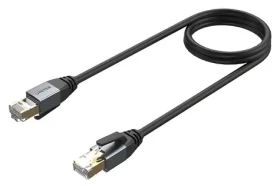 Unitek patch kábel Cat.8 2m čierna / Patch kábel / S/FTP / RJ45 - RJ45 (C18149AGY03-2M)