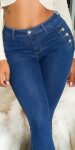 Sexy Highwaist Push-Up Jeans with buttons denimblue 44