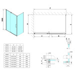 POLYSAN - ROLLS obdĺžniková sprchová zástena 1200x1000 L/P varianta, číre sklo RL1215RL3415