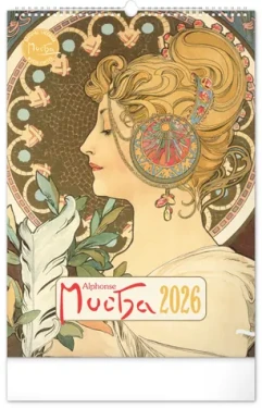 NOTIQUE Nástenný kalendár Alfons Mucha 2026 / 33 x 46 cm (PGN-35202-L)