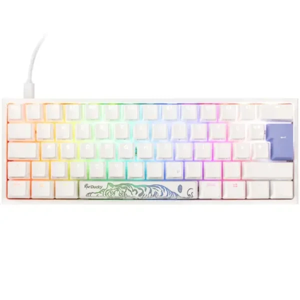 Ducky One 2 Pro Mini Gateron Yellow biela / herná klávesnica / podsvietená / mechanická / drôtová USB-C / DE (DKON2061ST-GDEPDWWTY2)