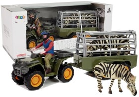 Mamido Štvorkolka s prívesom pre transport - Zebra