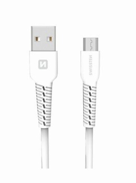 SWISSTEN dátový kábel USB - microUSB 1m biela (71505521)