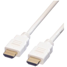 Roline HDMI prepojovací kábel Zástrčka HDMI-A, Zástrčka HDMI-A 2.00 m biela 11.04.5587 4K UHD HDMI kábel; 11.04.5587