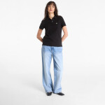 Tričko LACOSTE Short Sleeved Ribbed Collar Shirt Black 38