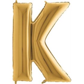 Nafukovací balónik písmeno K zlaté 102 cm - Grabo
