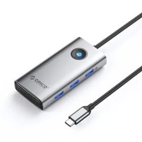 Orico USB-C Hub 6v1 sivá / Dokovacia stanica / 3x USB-A 3.0 / USB-C PD 100W / HDMI 4K 30Hz / RJ45 2.5G Ethernet (ORICO-PW11-6P25R-GY-EP)