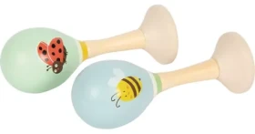Small Foot Drevené rumba gule Včielka a Lienka sada 2 ks