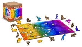 Wooden City Drevené puzzle Vtáčí raj 2v1