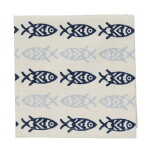 MADAM STOLTZ Bavlnený obrúsok Blue Fishes – set 4 ks