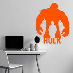 Veselá Stena Samolepka Hulk silueta Farba: modrá, Veľkosť: 40 x 48 cm
