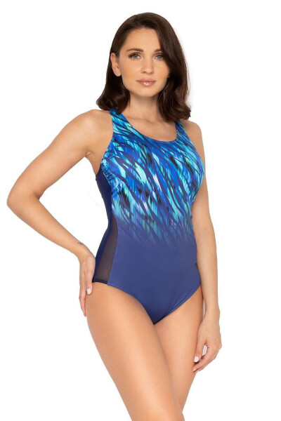 Jednodielne plavky Trendy Športová modrá - Self 3XL