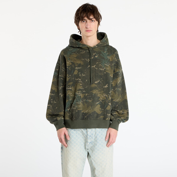 Mikina Carhartt WIP Hooded Benton Sweat Camo Combi/ Green Garment Dyed XXL