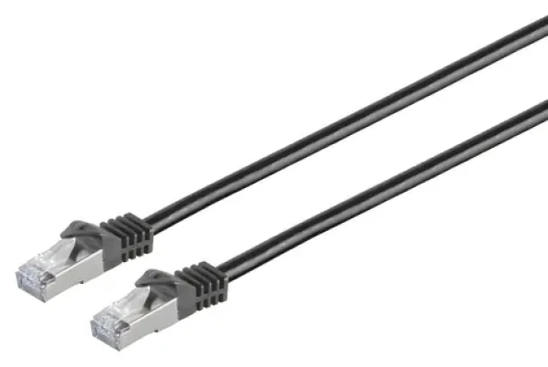 MicroConnect CAT7 S/FTP čierna / Sieťový kábel / 15 m / RJ-45 (SFTP715S)