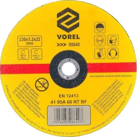 Vorel Rezný kotúč na kov 230 mm / Rezný kotúč / Korundový / Priemer 230 x 22 mm / Hrúbka 3,2 mm
