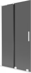 MEXEN/S - Velar L dvojkrídlová posuvná vaňová zástena 100 x 150, grafit, biela 896-100-003-41-20